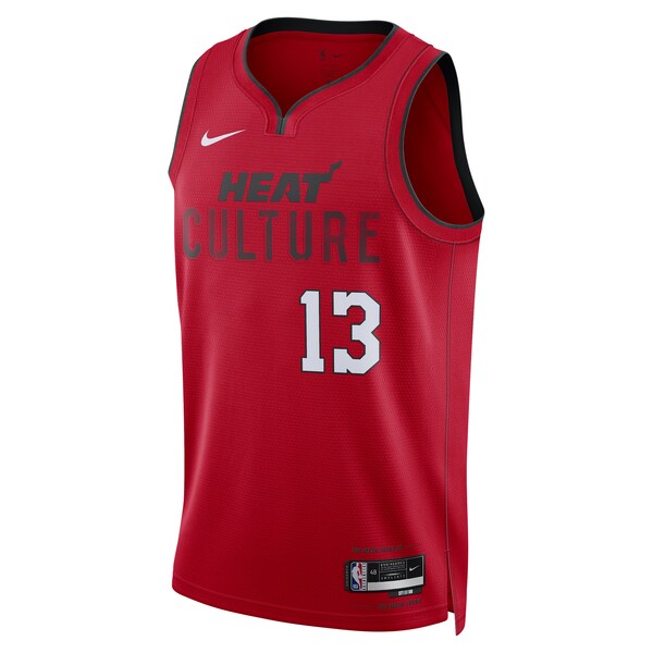 Bam Adebayo Miami Heat Nike Unisex 2024/25 Swingman Player Jersey - City Edition - Red - Image 2