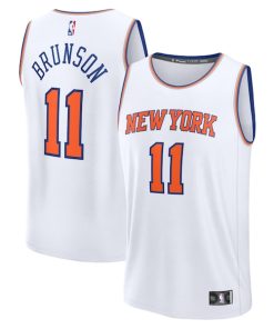 Jalen Brunson New York Knicks  Fast Break Replica Player Jersey - Association Edition - White