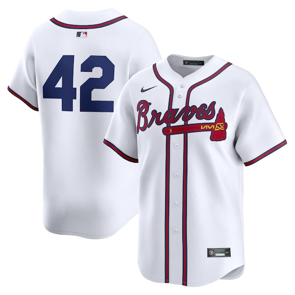 Atlanta Braves Nike 2024 Jackie Robinson Day Home Limited Jersey?ยจC White