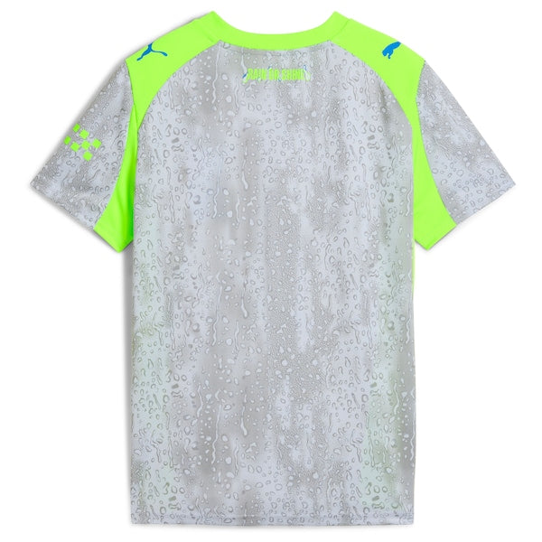Manchester City Puma Youth 2025/26 Third Replica Jersey - Green/Neon Green/Light Blue/Black - Image 4