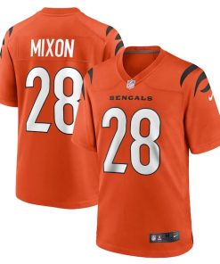 Alternative view of Joe Mixon Cincinnati Bengals Nike Game Jersey - Orange/White
