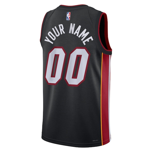 Miami Heat Nike Unisex Swingman Custom Jersey Black - Icon Edition - Image 3