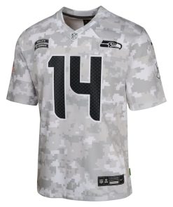 Alternative view of DK Metcalf Seattle Seahawks Nike Youth 2024 Salute to Service Game Jersey - Arctic Camo