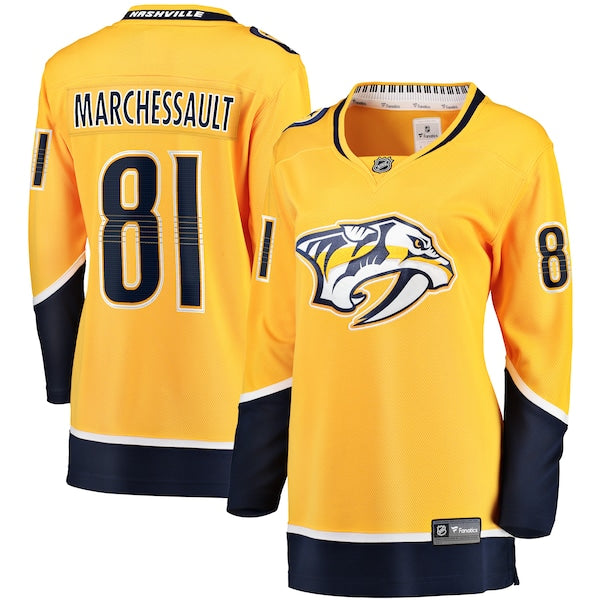 Jonathan Marchessault Nashville Predators Women's Home Premier Breakaway Player Jersey - Gold