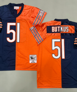 Dick Butkus Chicago Bears Authentic Split Throwback Retired Player Jersey