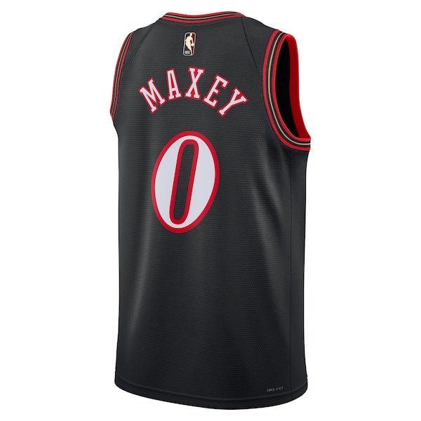 Tyrese Maxey Philadelphia 76ers Nike Unisex Swingman Jersey - Classic Edition - Black - Image 3