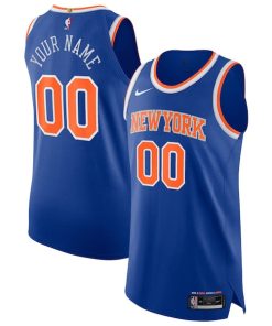 New York Knicks Nike Authentic Custom Jersey - Icon Edition - Blue