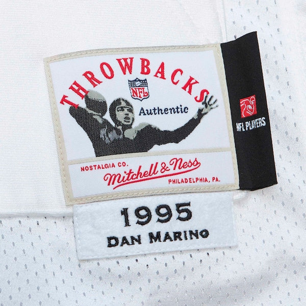 Dan Marino Miami Dolphins 1995 Authentic Throwback Retired Player Jersey - White/Aqua - Image 3