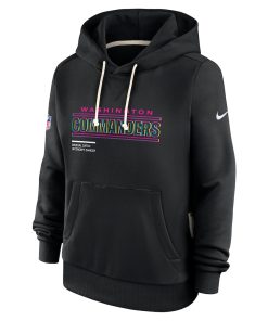 Alternative view of Washington Commanders Nike Women's 2025 NFL Crucial Catch Sideline Standard Issue Dri-FIT Hoodie - Black