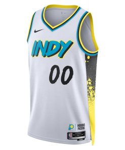 Alternative view of Indiana Pacers Nike Unisex 2024/25 Custom Swingman Jersey - City Edition - White