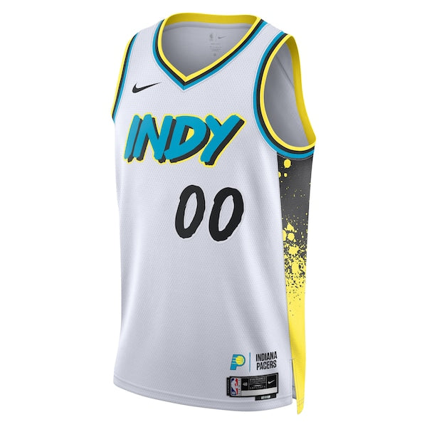 Indiana Pacers Nike Unisex 2024/25 Custom Swingman Jersey - City Edition - White - Image 2