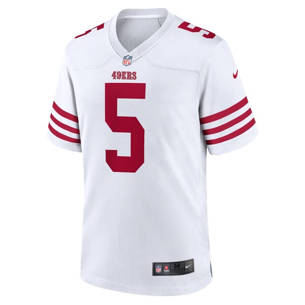 Trey Lance San Francisco 49ers Nike Player Game Jersey - White/Scarlet - Image 3