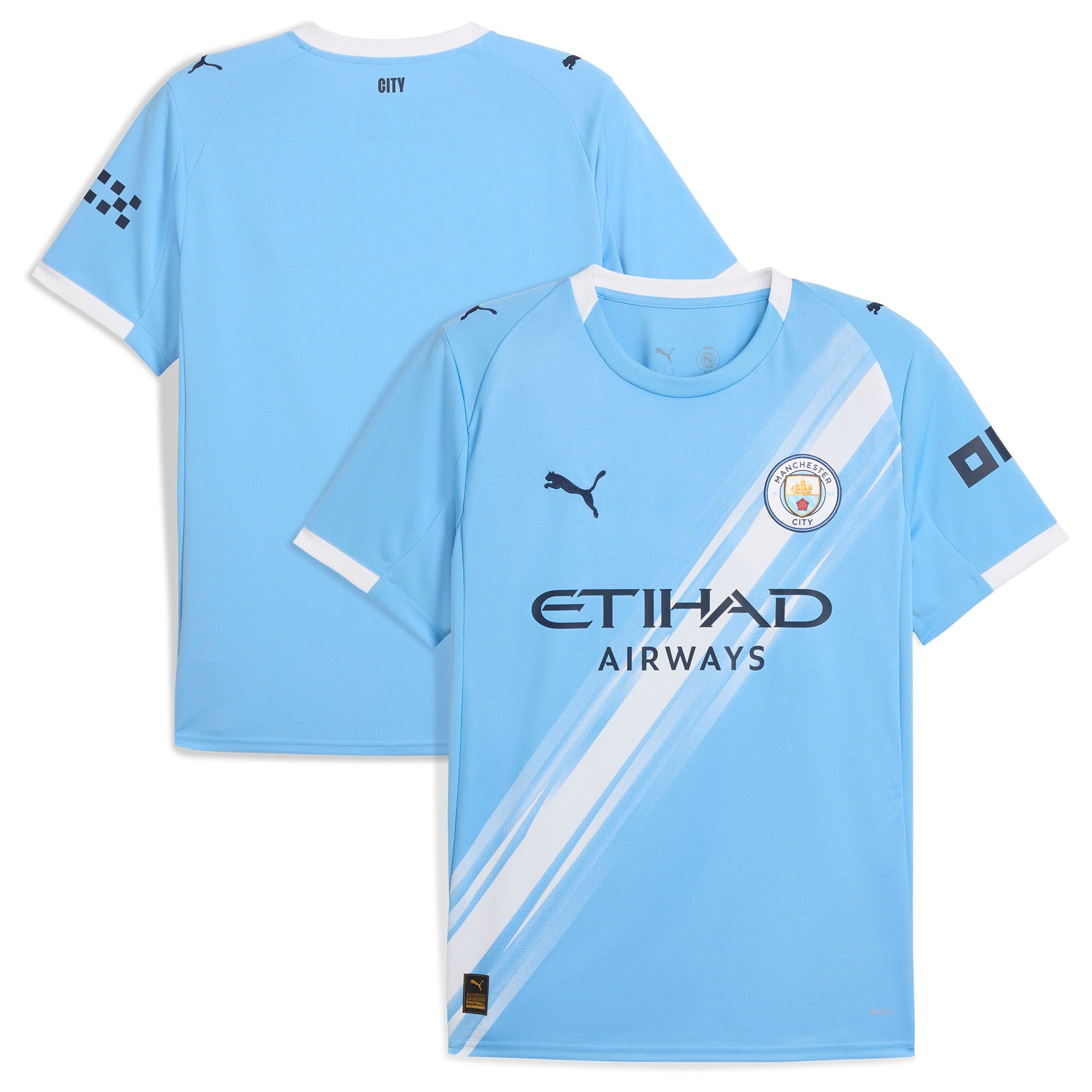 Manchester City Puma 2025/26 Away Replica Jersey - Black/Light Blue - Image 6