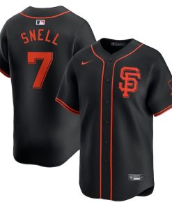 Alternative view of Blake Snell San Francisco Giants Nike Alternate Limited Jersey - Black/Cream/Gray