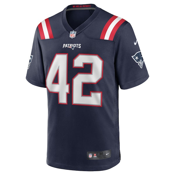 J.J. Taylor New England Patriots Nike Team Game Jersey - Navy - Image 2