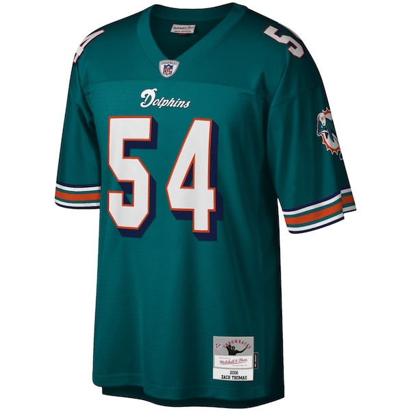 Zach Thomas Miami Dolphins Legacy Replica Jersey - Aqua/Orange/White - Image 3