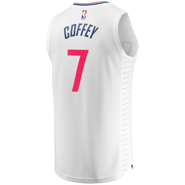 Amir Coffey LA Clippers Fast Break Replica Player Jersey White - Association Edition - Image 3