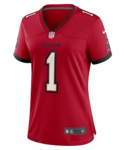 Alternative view of Number 1 Mom Tampa Bay Buccaneers Nike Women's Game Jersey - Red