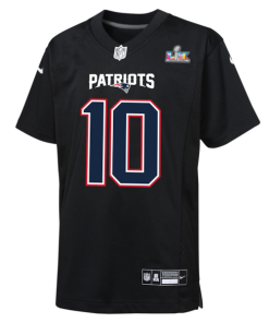 Alternative view of Youth New England Patriots Drake Maye Nike Black Super Bowl LX Patch Carbon Fashion Game Jersey