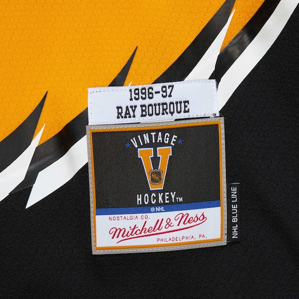 Ray Bourque Boston Bruins 1996/97 Captain Patch Blue Line Player Jersey - Gold - Image 6
