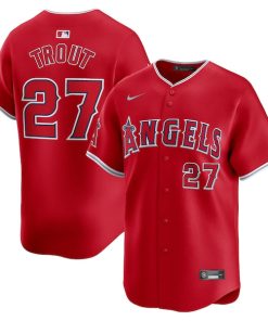 Mike Trout Los Angeles Angels Nike Alternate Limited Player Jersey?¨C Red