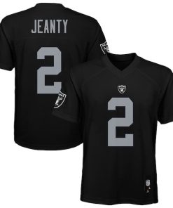 Ashton Jeanty Las Vegas Raiders Youth Replica Player Jersey - Black