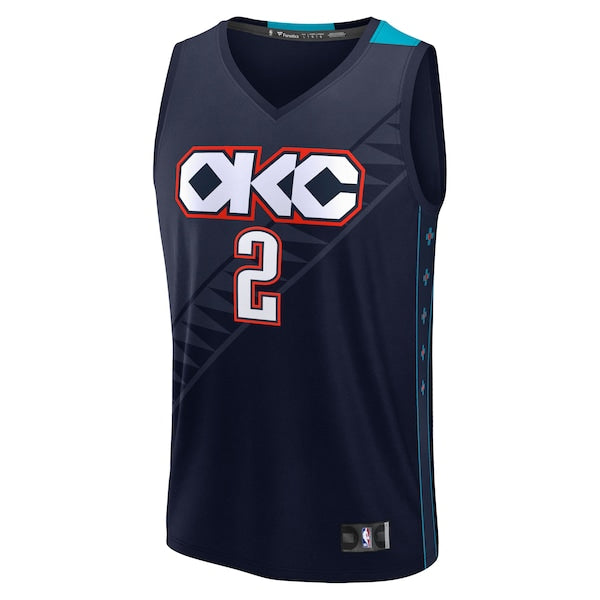 Shai Gilgeous-Alexander Oklahoma City Thunder 2025/26 City Edition Fast Break Jersey - Navy - Image 5