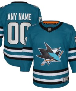 San Jose Sharks Youth Premier Custom Jersey - Teal