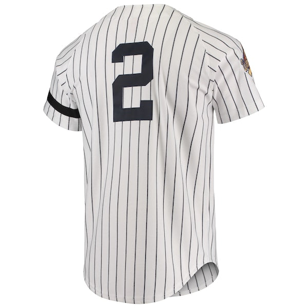 New York Yankees Cooperstown Collection 1996 Authentic Home Jersey - White/Gray - Image 4