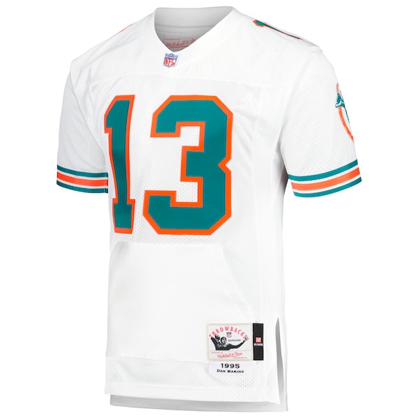 Dan Marino Miami Dolphins 1995 Authentic Throwback Retired Player Jersey - White/Aqua - Image 7