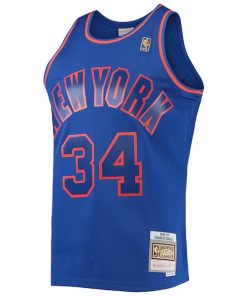 Alternative view of Charles Oakley New York Knicks 1996/97 Hardwood Classics Swingman Jersey - Blue