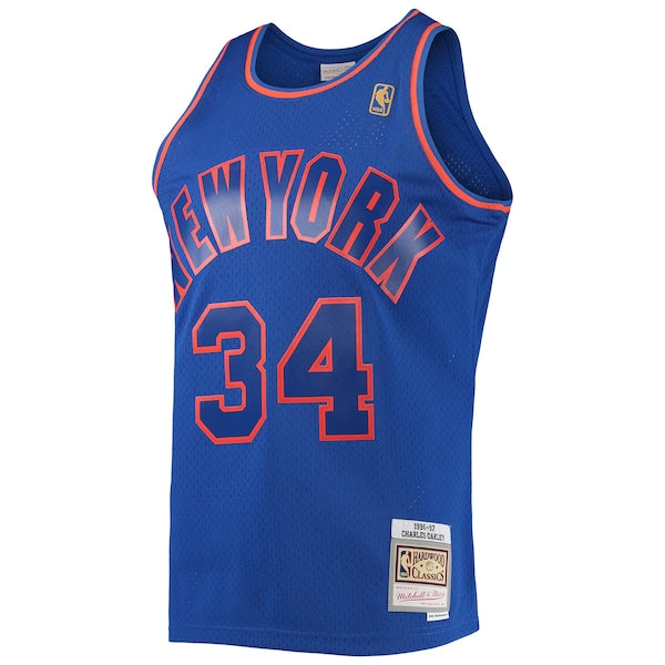 Charles Oakley New York Knicks 1996/97 Hardwood Classics Swingman Jersey - Blue - Image 2
