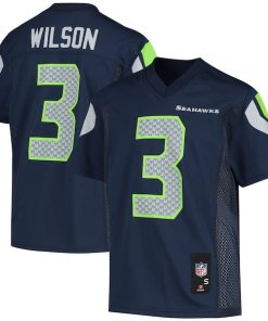 Russell Wilson Seattle Seahawks Youth Replica Player Jersey - College Navy