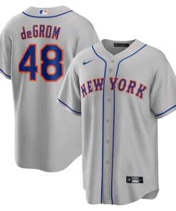 Jacob deGrom New York Mets Nike Road Replica Player Name Jersey - Gray/Royal