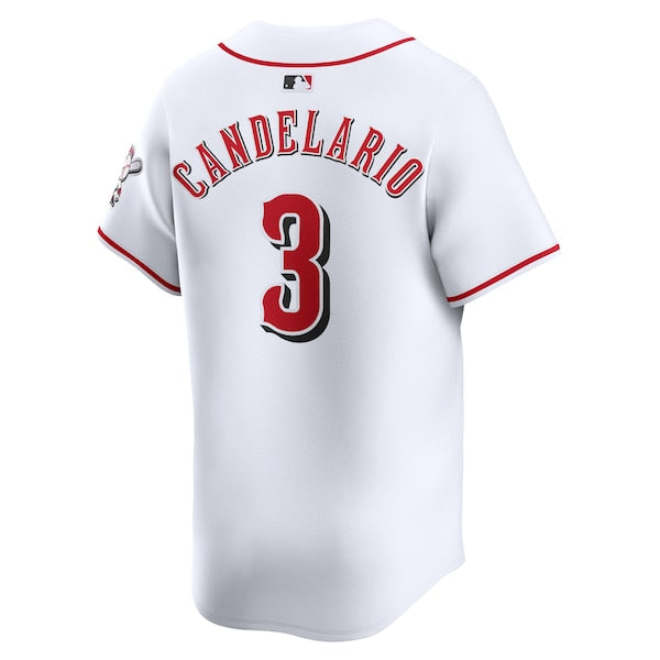 Jeimer Candelario Cincinnati Reds Nike Home Limited Player Jersey - White - Image 3