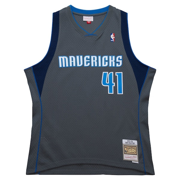Dirk Nowitzki Dallas Mavericks 2003/04 Hardwood Classics Swingman Jersey - Gray - Image 2