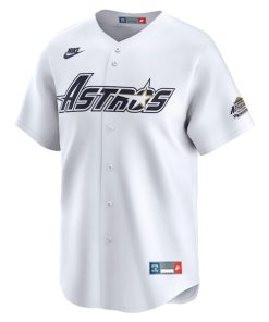 Alternative view of Craig Biggio Houston Astros Nike Throwback Cooperstown Collection Limited Jersey - White