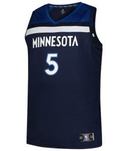 Alternative view of Anthony Edwards Minnesota Timberwolves  Big & Tall Fast Break Jersey - Icon Edition - Navy