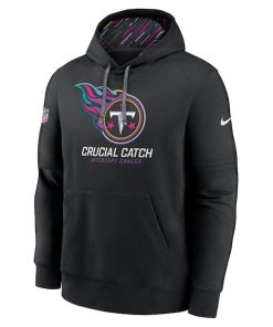 Alternative view of Tennessee Titans Nike 2024 NFL Crucial Catch Club Pullover Hoodie - Black