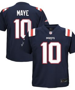 Drake Maye New England Patriots Nike Toddler Game Jersey - Navy