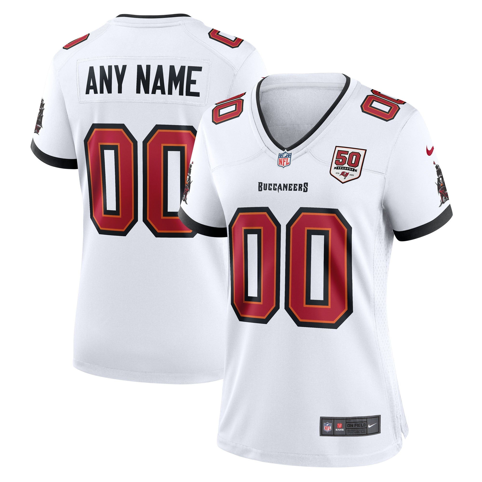 Tampa Bay Buccaneers Nike Women's 50th Season Custom Game Jersey - Red/White - Image 5