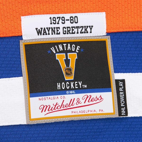 Wayne Gretzky Edmonton Oilers 1979-80 Power Play Jersey - Royal - Image 6