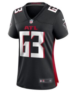 Alternative view of Chris Lindstrom Atlanta Falcons Nike Women's Team Game Jersey -  Black