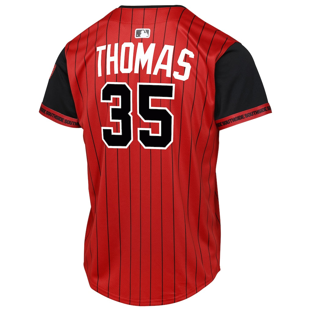 Frank Thomas Chicago White Sox Youth 2025 City Connect Limited Player Jersey - Red/Black - Image 2