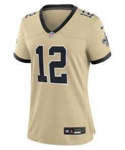 Alternative view of Chris Olave New Orleans Saints Nike Women's Gameday Golds Alternate Game Player Jersey - Gold
