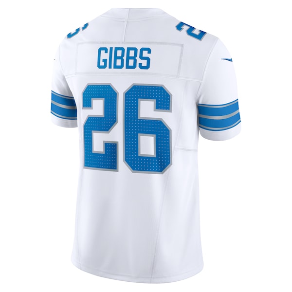 Jahmyr Gibbs Detroit Lions Nike Vapor F.U.S.E. Limited Jersey - White/Blue - Image 4