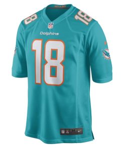 Alternative view of Erik Ezukanma Miami Dolphins Nike Game Player Jersey - Aqua