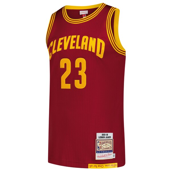 LeBron James Cleveland Cavaliers Hardwood Classics 2015/16 Authentic Jersey - Wine - Image 2