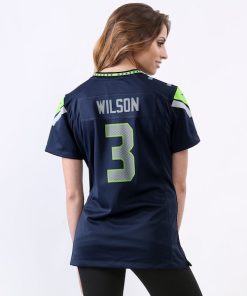 Alternative view of Russell Wilson Seattle Seahawks Nike Women's Game Player Jersey - College Navy/Neon Green