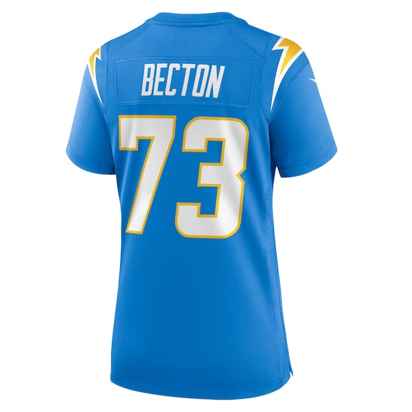 Mekhi Becton Los Angeles Chargers Nike Women's Team Game Jersey - Powder Blue - Image 3